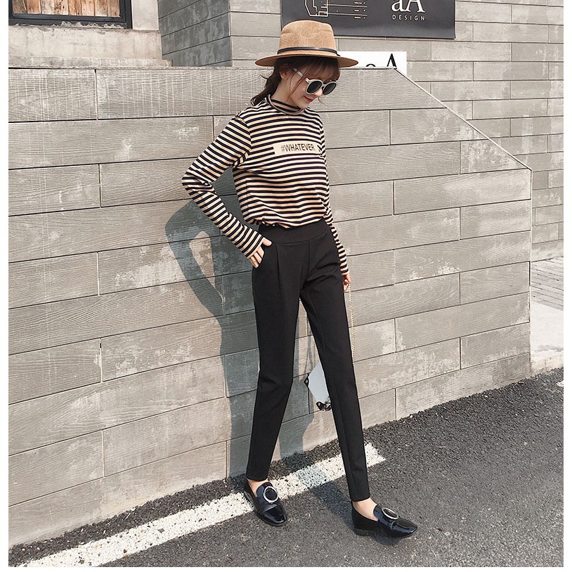 Quần baggy nữ cạp cao lưng chun [SIÊU SALE] khóa sườn chất vải tuyết mưa cực thoải mái | BigBuy360 - bigbuy360.vn