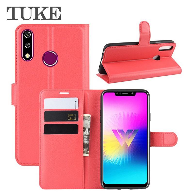 TUKE Phone Cover For Wiko Sunny 4 Plus View 3 Lite Y70 Y80 Litchi Grain Leather Flip Case Wallet With Stand Card Holder