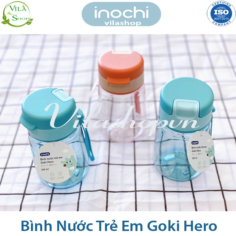 Bình Nước Cho Bé, Bình Nước Goki Hero 350ml Cao Cấp Chính Hãng Inochi Đạt Tiêu Chuẩn Xuất Nhật Châu Âu Eu