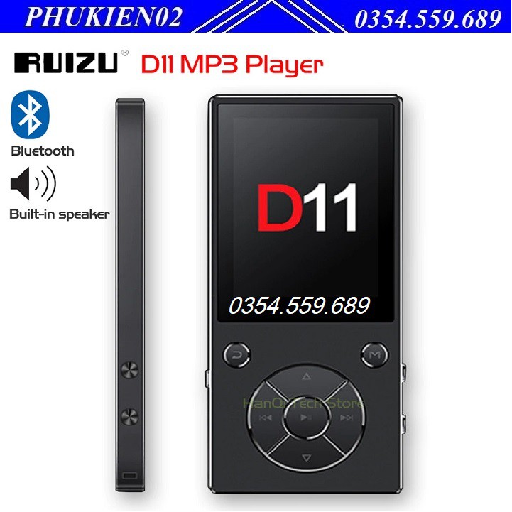 Máy nghe nhạc Ruizu D11 màn hình 2.4inch cao cấp - Máy nghe nhạc Bluetooth Mp3/Mp4