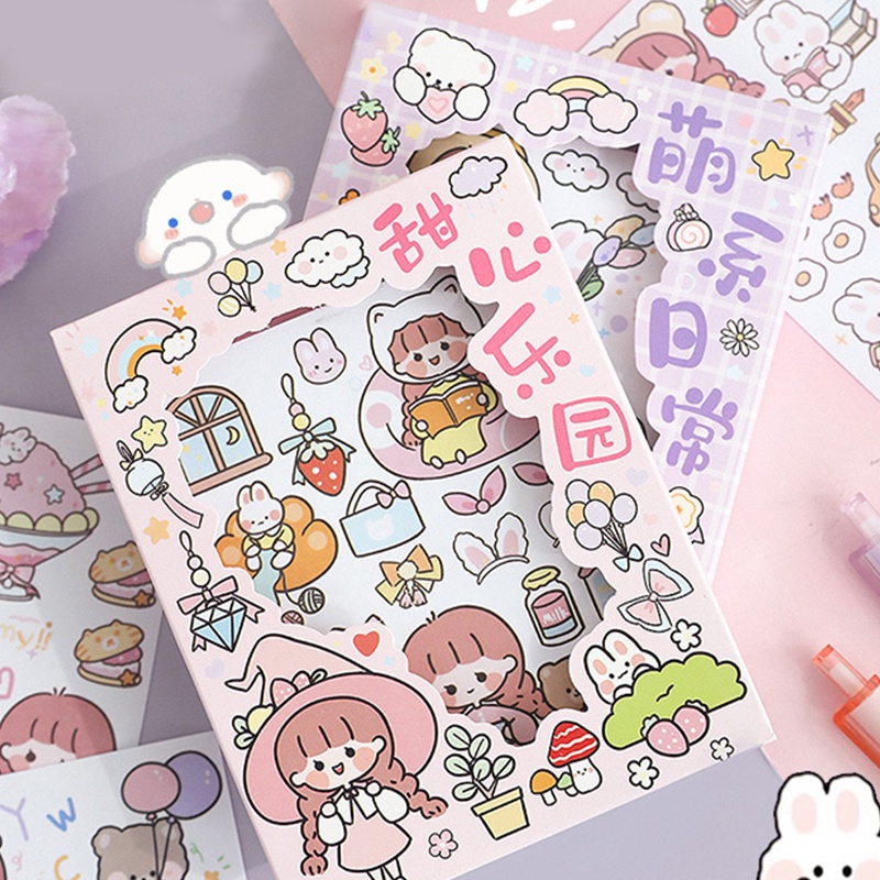Bộ 50 Tấm Sticker Hoạt Hình Xinh Xắn Đa Năng