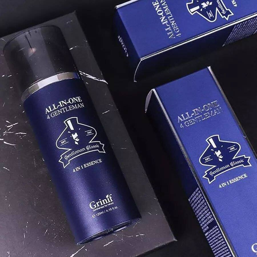Kem dưỡng trắng da, dưỡng ẩm, giảm thâm nám 4N1 cho nam giới GRINIF All In One 4 Gentleman 120ml và 50ml