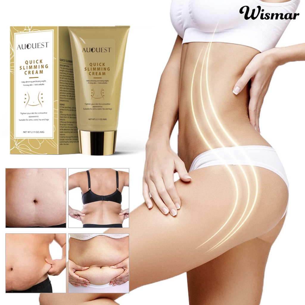 WISMM 60g Body Slim Cream Quick to Absorb Tighten Skin Natural Extract Slimming Cream Losing Weight Massage Remover for Adult