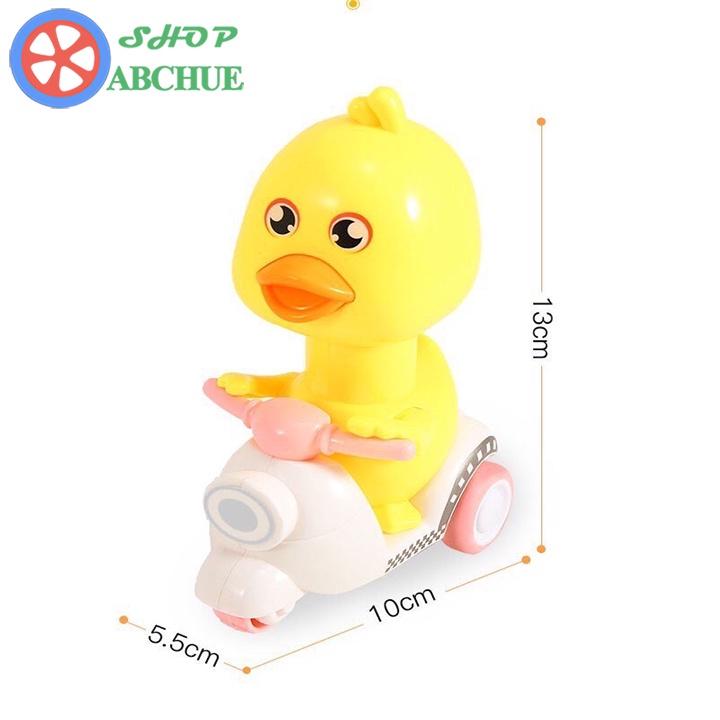 Đồ chơi trẻ em vịt con chạy xe vespa