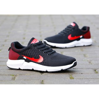 Giày Sneaker nam cao cấp mới - đỏ đen