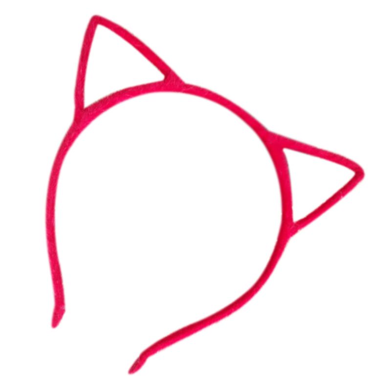 Băng Đô Cài Tóc Tai Mèo Bằng Vải Bông Co Giãn Màu Trơn Họa Tiết Da Báo Dễ Thương Dành Cho Bạn Nữ Par