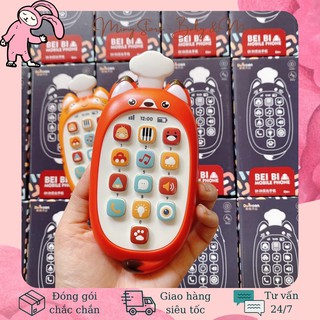 [𝐓𝐀̣̆𝐍𝐆 𝐏𝐈𝐍] Điện Thoại Đồ Chơi Dumoon Có Gặm Nướu Cho Bé, Giúp Bé Học Song Ngữ