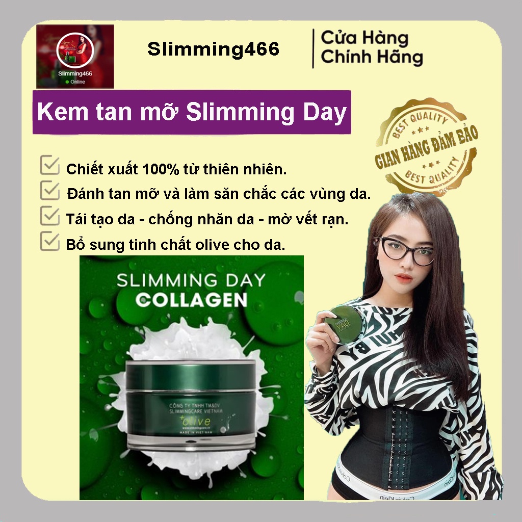 Kem giảm mỡ bụng Slimming Day Collagen - giúp eo thon gọn sáng da, mờ vết rạn | BigBuy360 - bigbuy360.vn