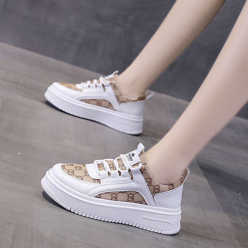 Giày thể thao nữ FREESHIP Giày sneaker đế cao họa tiết GD hot trend G 143