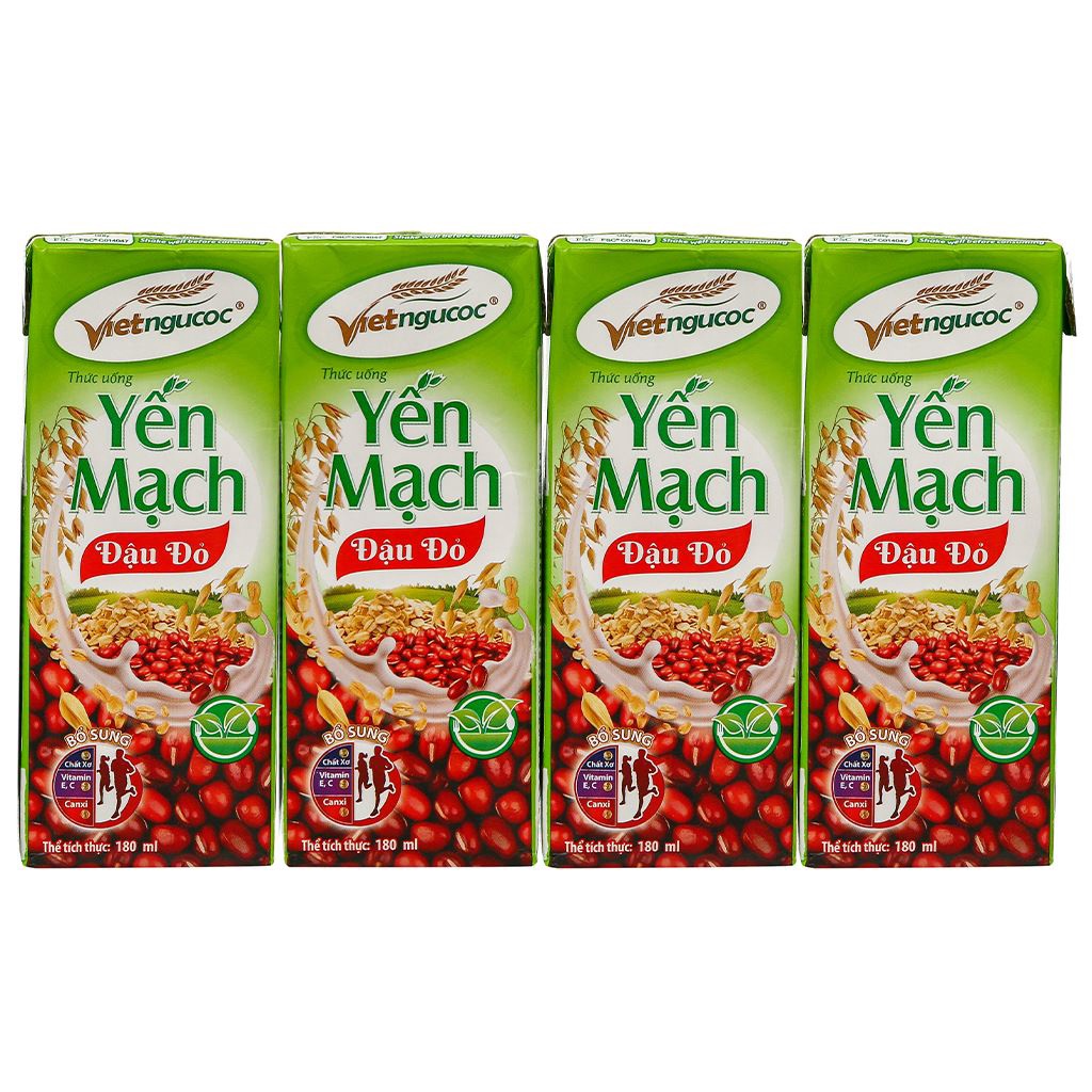 Sữa Yến mạch đậu đỏ Vietngucoc hộp 180ml