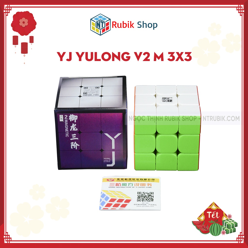 Rubik 3x3 YongJun YuLong V2 M YJ V2M Rubik 3 Tầng Có Nam Châm