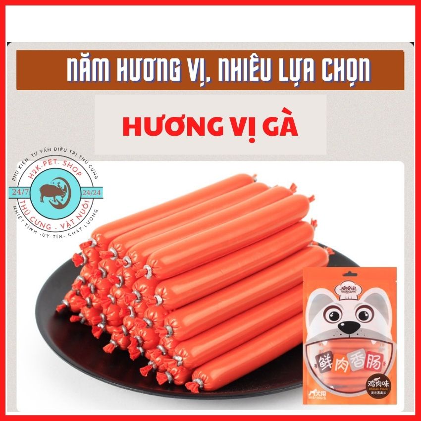 [GIÁ SIÊU RẺ] Xúc Xích Chó Mèo, Thức Ăn Cho Mèo, Nhiều Thịt, Vị Đạm Đà Mỗi Cây15gr- Đồ Ăn Nhẹ Hoặc Thưởng Cho Thú Cưng