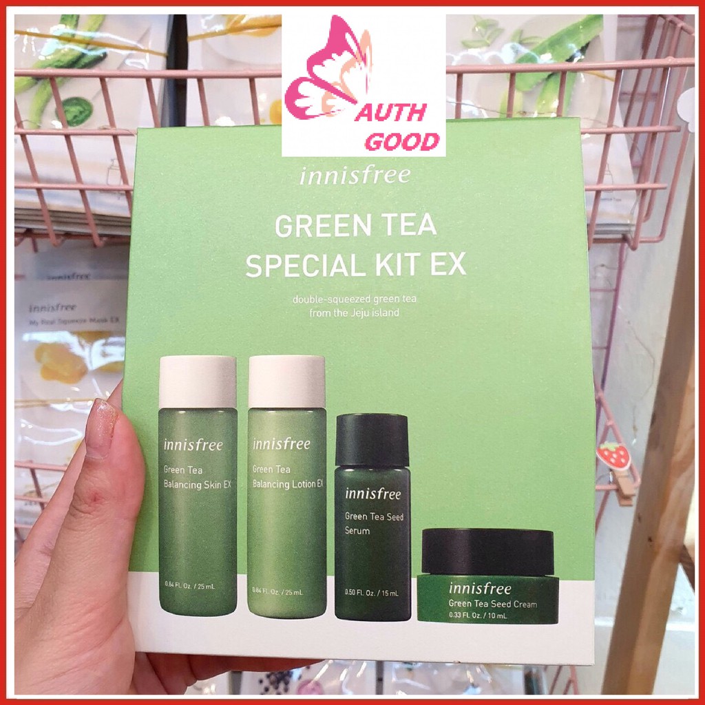 Set Kit 💖FREESHIP💖 Set dưỡng da trà xanh INNISFREE Green Tea Special Kit Mini