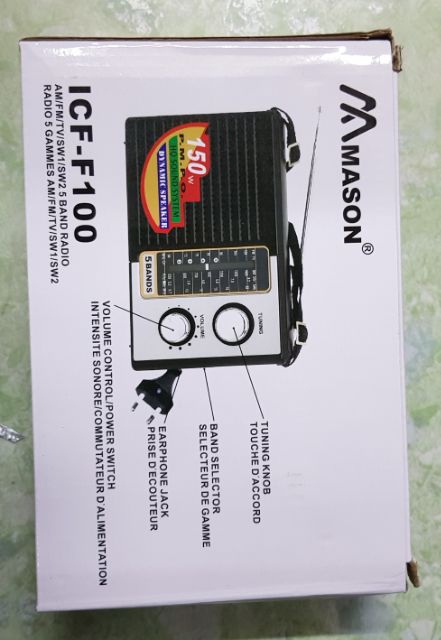 RADIO 5BAND MASON ICF-F100