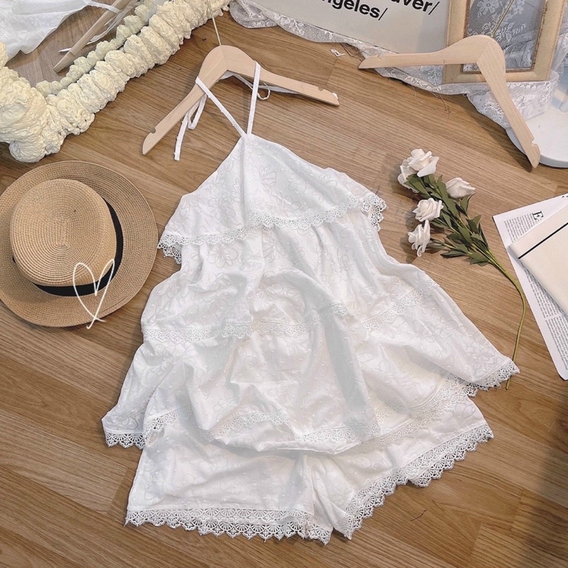 SET YẾM XÔ REN VIỀN KÈM SHORT