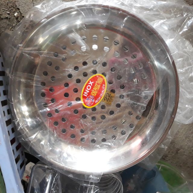 Xửng hấp inox size 22cm có chân