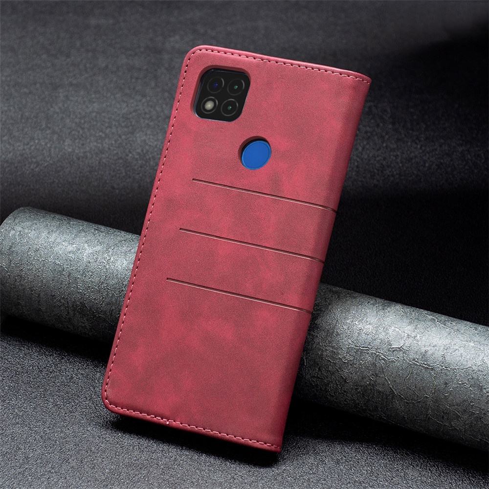 Bao Da Điện Thoại PU Phối TPU Nắp Gập Tích Hợp Ngăn Đựng Thẻ Sang Trọng Cho Redmi 10C 9A 9C NFC 9i 9T