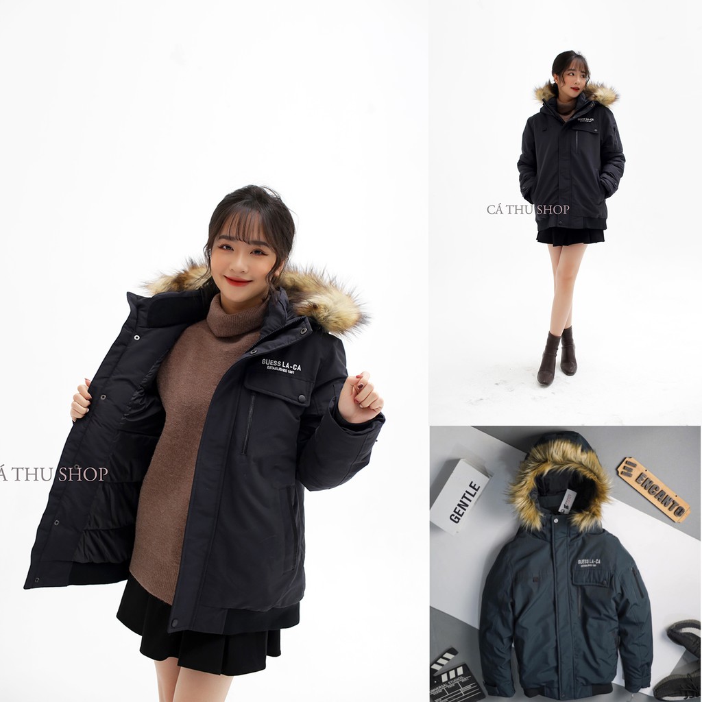 áo parka guess dáng ngắn