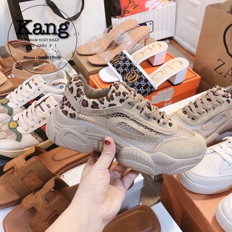 Giày sneaker da Beo mới phối lưới thoáng chân