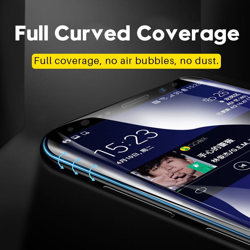 Miếng Dán Cường Lực Toàn Màn Hình Cong 3d Cho Samsung Galaxy Note 8 9 S9 S8 Plus S7 Edge A6 A8 Plus