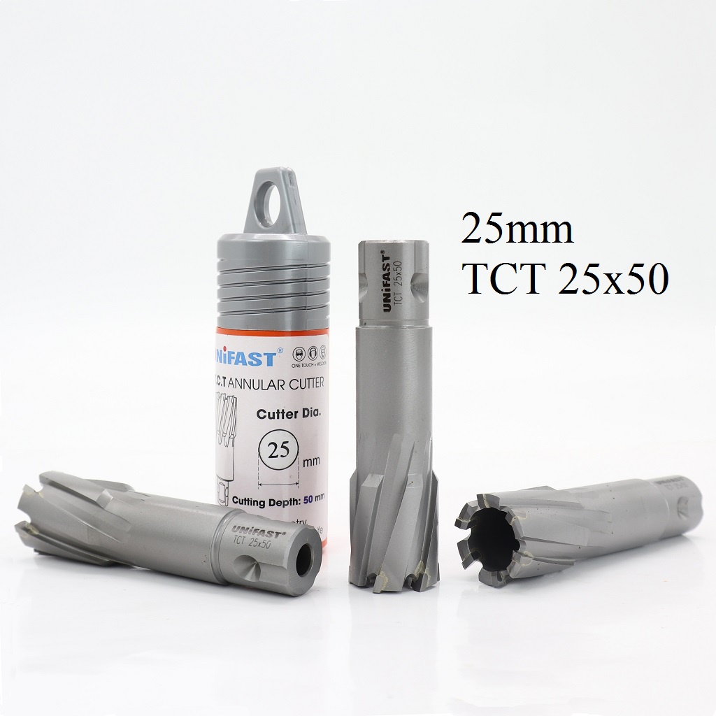 Mũi khoan từ rút lõi phi 25mm Unifast HSS 25x25 / TCT 25x35 / TCT 25x50