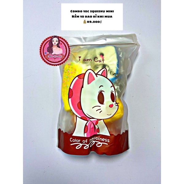 ComBo 10EM Squishy Mini Ngẫu Nhiên Giá Rẻ Kèm Bao Bì Đầy Đủ