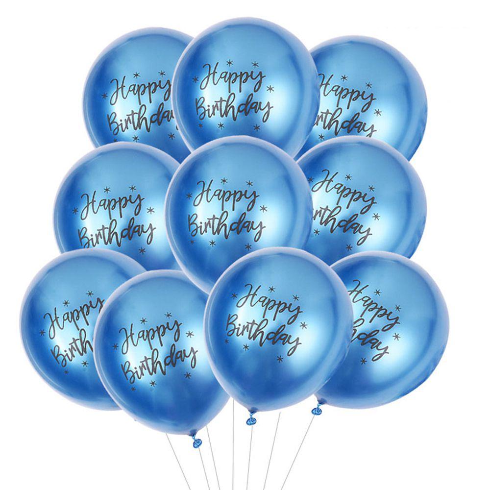 50 Bong Bóng Kim Loại 12 Inch In Chữ Happy Birthday