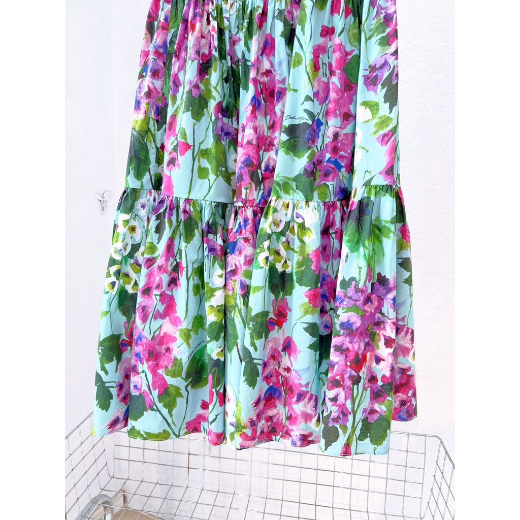 Chân váy hoa nữ thời trang cao cấp Docle & Gabbana thiết kế trẻ trung, điệu đà