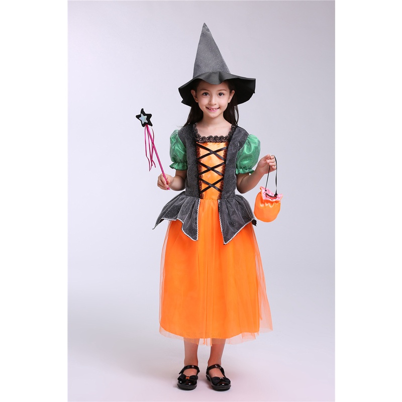 Trang Phục Hóa Trang Phù Thủy Nhân Dịp Halloween Cho Bé