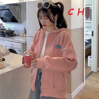 Áo khoác nỉ hông see you chất nỉ bông dày dặn 75
