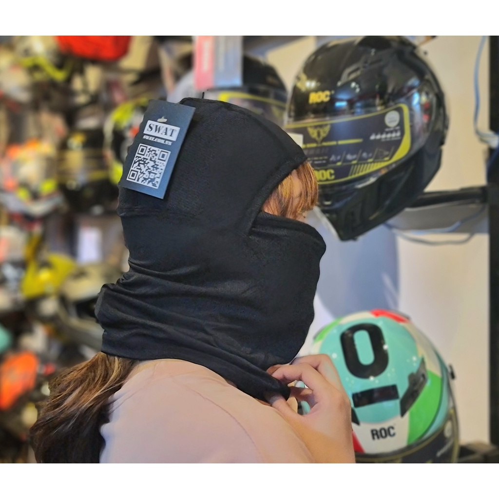 SWAT F1 Khăn Trùm Đầu Mẫu Mới 2022 - FULL ĐEN Cao Cấp MẪU 01
