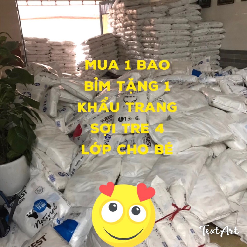 Bỉm Yubest Angel/Natural Tã dán/quần S90/132, M84/108, L78/96, XL72/84, XXL66/72, XXXL66/72