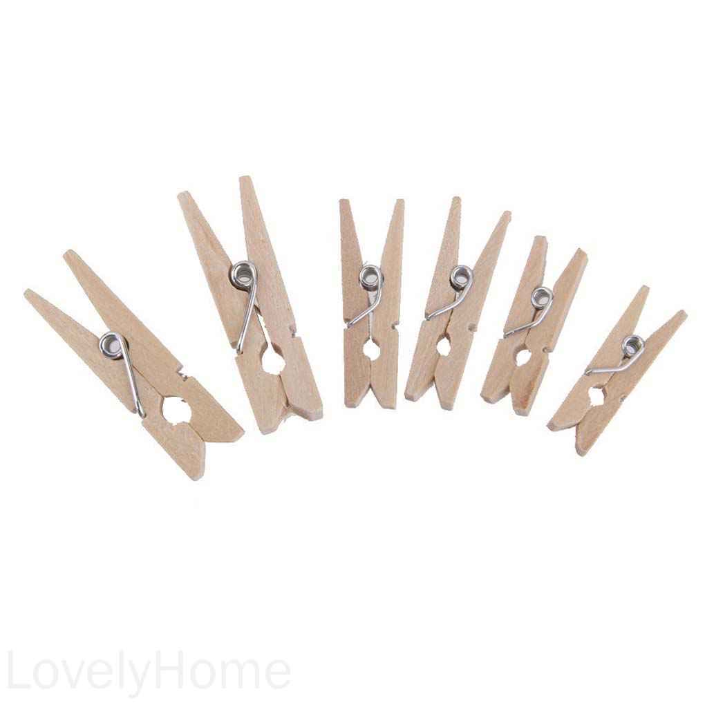 Set 100 Kẹp Gỗ Treo Ảnh 3.0x0.4cm