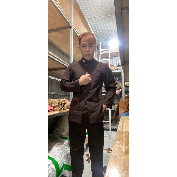 ĐÔF LAM ĐI CHÙA #MẪU LÃNH TỤ NAM TAY DÀI THÊU TÚI,VẢI KT NHẬT THẤM MỒ HÔI