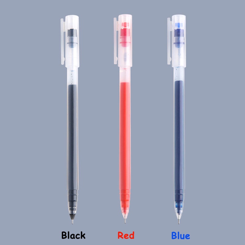 Set 6 Bút Mực Gel Ngòi 0.5MM Màu Đen / Đỏ / Xanh Dành Cho Học Sinh