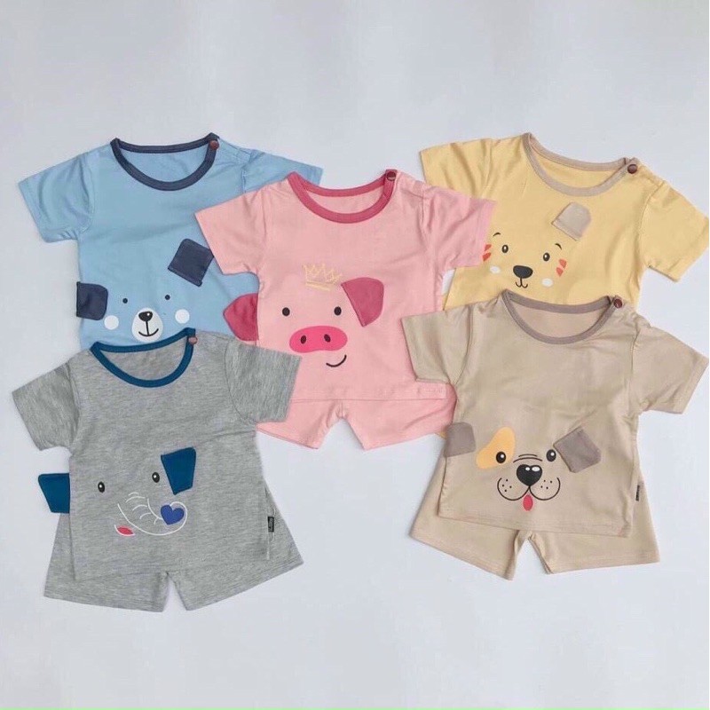 BỘ CỘC TAY COTTON THUN LẠNH CO GIÃN 4 CHIỀU CỰC MỀM MÁT CHO BÉ