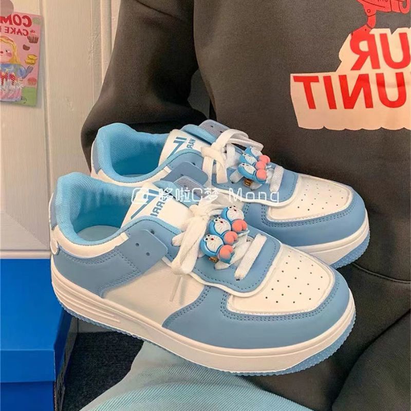 Giày Thể Thao Xanh Dương Kẹp Hình Mèo Máy Doraemon Đáng Yêu  ❤️