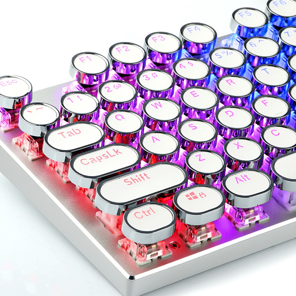 Bộ 104 Nút Bàn Phím Cơ Bằng Abs Hình Tròn Chống Biến Dạng Cổ Điển Cho Bàn Phím Cơ 104 Phím Cơ