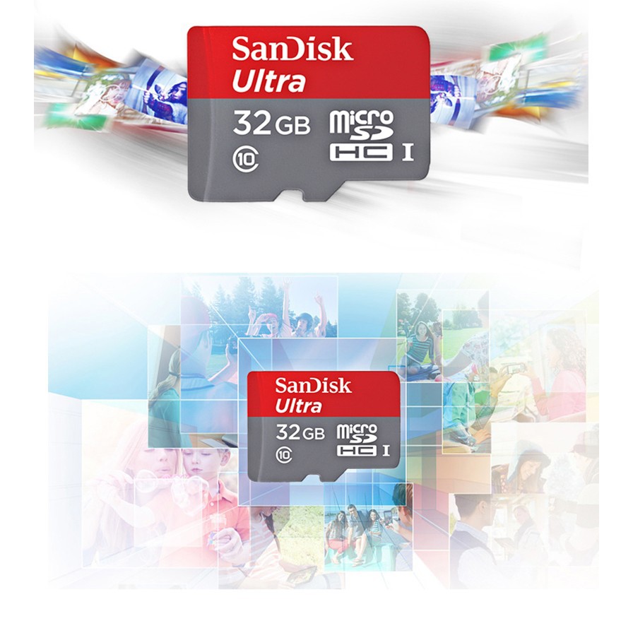 Thẻ nhớ MicroSDHC SanDisk Ultra 32GB 80MB/s - Không Box (Màu ĐỎ)