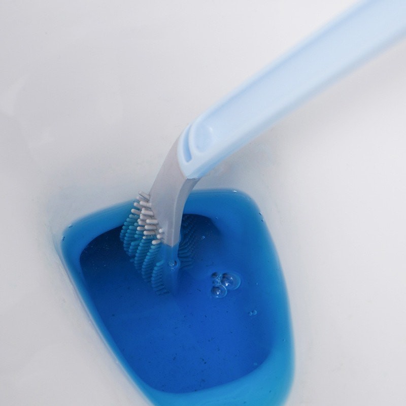 Chổi cọ toilet silicon thông minh mẫu mới 2021 Cọ Chà Rửa Toilet Silicone Cán Dài