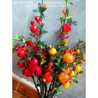 Cành lựu 18 quả, to nhỏ sum suê quả, lựu các loại giả siêu đẹp