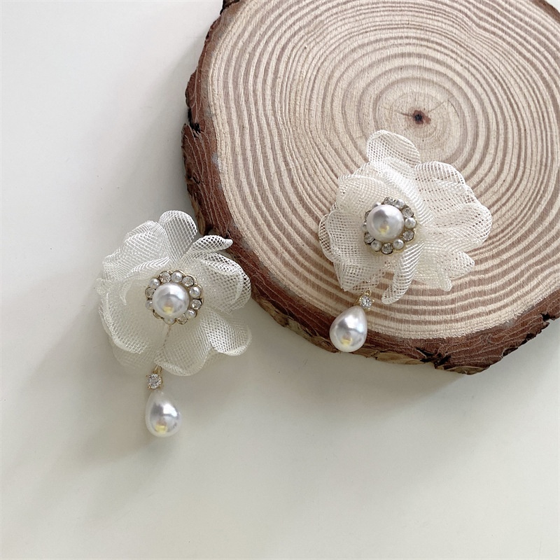 Bông Tai Hình Hoa Đính Ngọc Trai Giả Phong Cách Hong Kong Thời Trang Mùa Hè Cao Cấp Cho Nữ