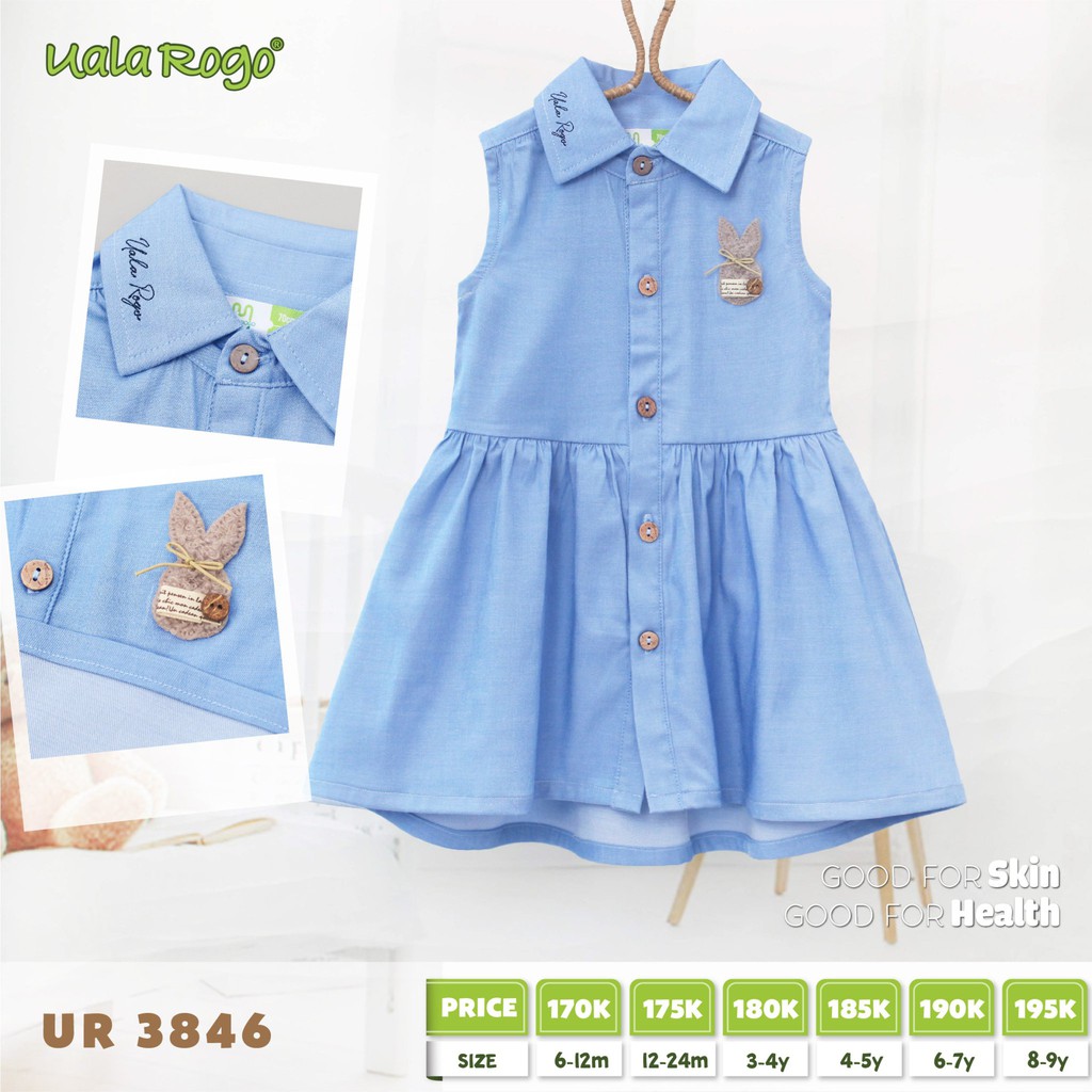 Váy xòe cotton cổ Đức UALA ROGO 3846