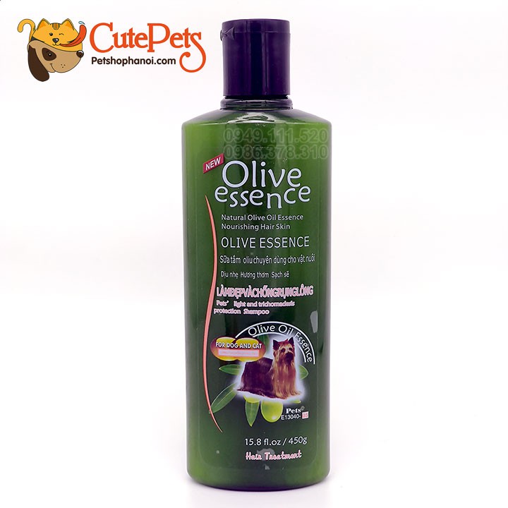 Sữa tắm cho chó mèo Olive Essence 450ml - Phụ kiện thú cưng Hà Nội