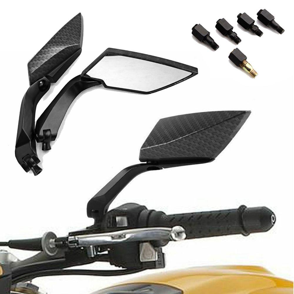 SUYO Gương Chiếu Hậu Xoay 360 Độ Chuyên Dụng Cho Xe Mô Tô° Cánh Quạt Xoay Được Làm Từ Sợi Carbon Nhôm