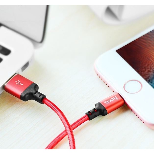 Cáp dây dù siêu bền Hoco X14 cho ip,tablet táo - Dài 1M, 2M