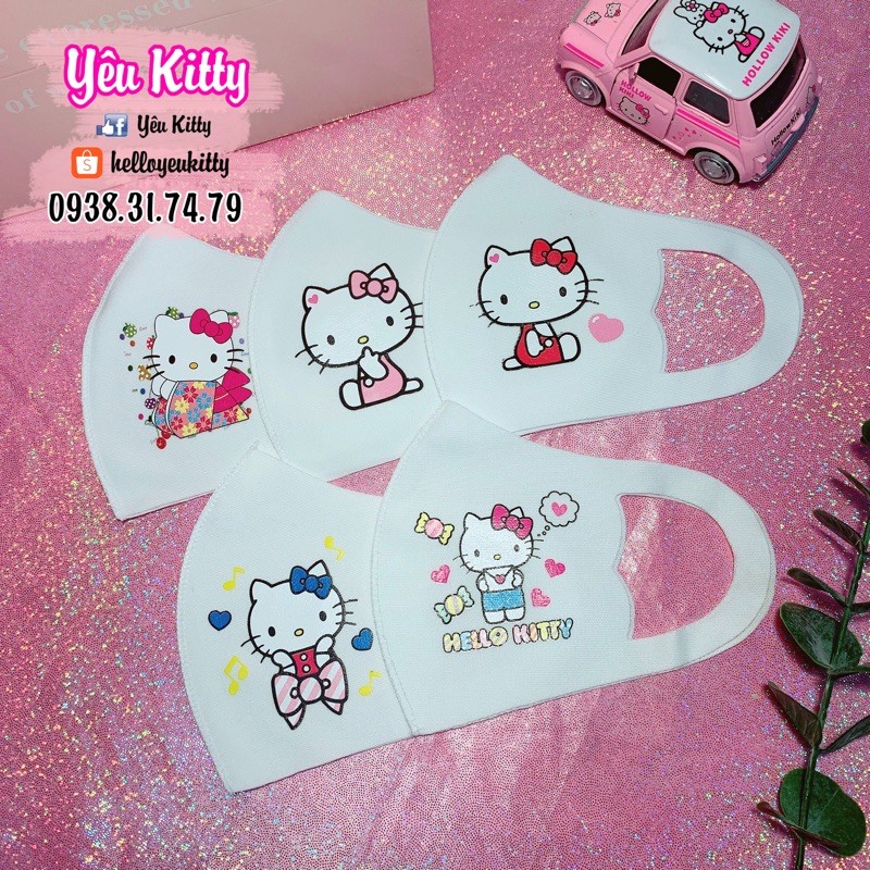 Set 5 khẩu trang trẻ em Hellokitty Hello Kitty