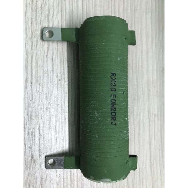 RX20-50RJ50W Điện trở sứ xanh 50R 50W 50RJ L90xD28xd15mm  Mã: RX20-50W50RJ