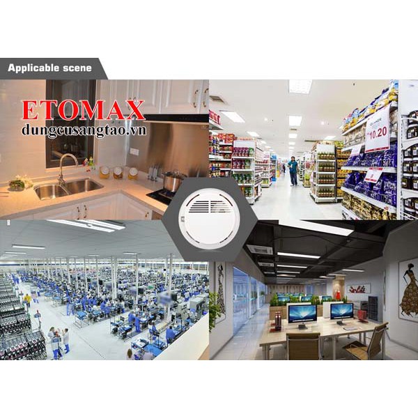 Máy báo khói báo cháy không dây cao cấp