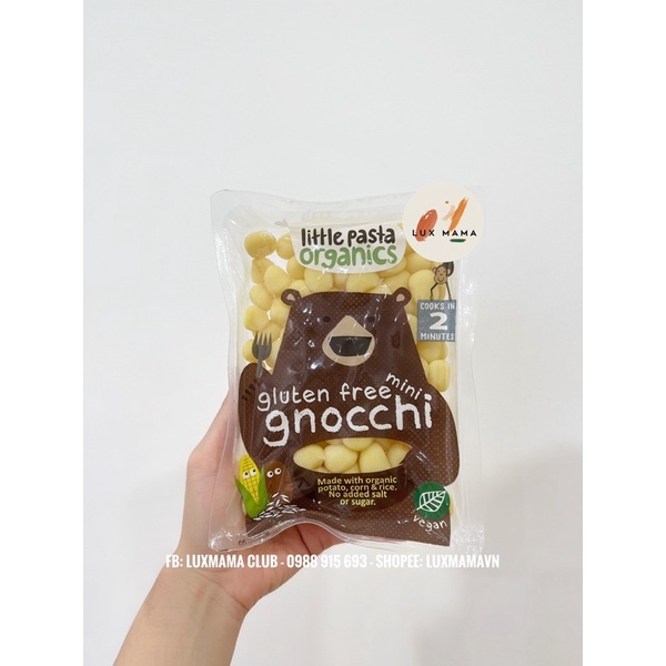 Mì Ý Gnocchi khoai tây Little Pasta Organics cho bé không muối, không đường, không sữa